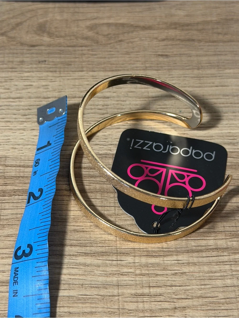 paparazzi Gold Textured Double Cuff Bracelet